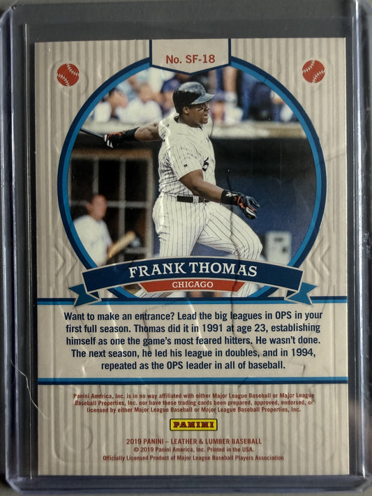 2019 Panini Leather & Lumber #SF-18 Frank Thomas Slugfest