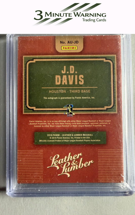 2019 Panini Leather & Lumber #AU-JD J.D. Davis Autographs Holo Gold 01/10