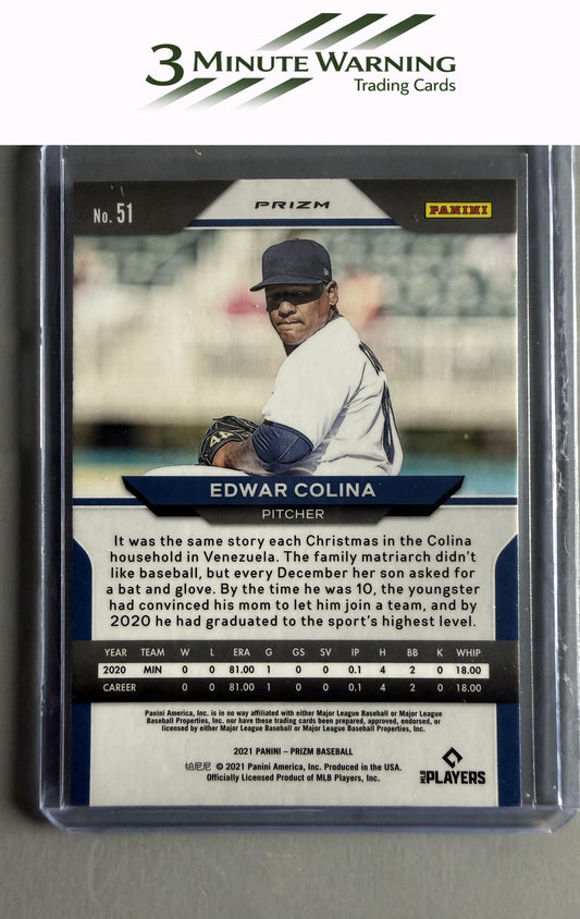 2021 Panini Prizm #51 Edwar Colina Red/White/Blue Prizm