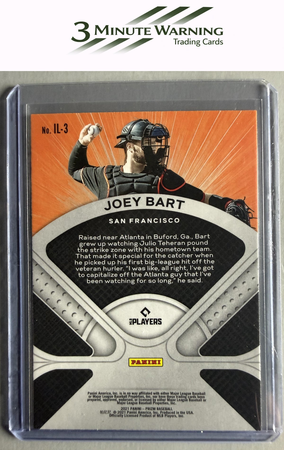 2021 Panini Prizm #IL-3 Joey Bart Illumination