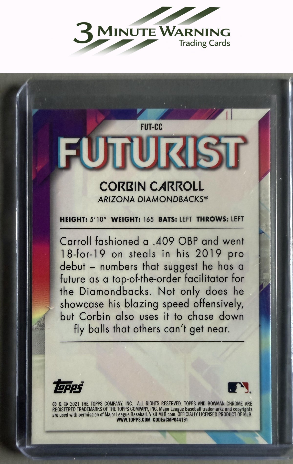 2021 Bowman #FUT-CC Corbin Carroll Chrome Futurist