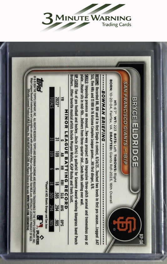 2024 Bowman #BCP-134 Bryce Eldridge Chrome Prospects