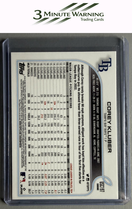 2022 Topps Chrome Update #USC197 Corey Kluber Purple Refractor