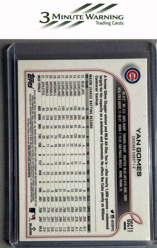2022 Topps Chrome Update #USC11 Yan Gomes Purple Refractor