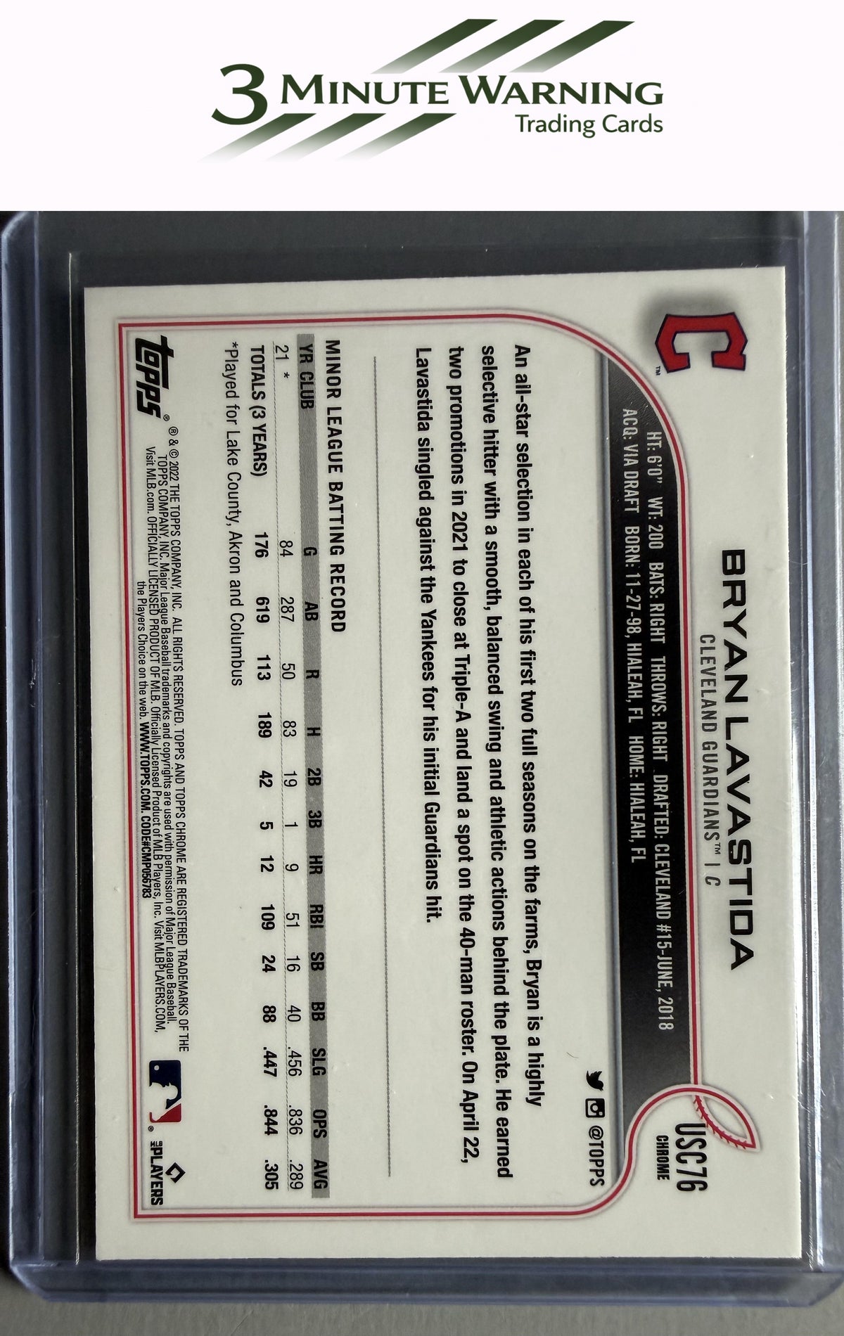2022 Topps Chrome Update #USC76 Bryan Lavastida