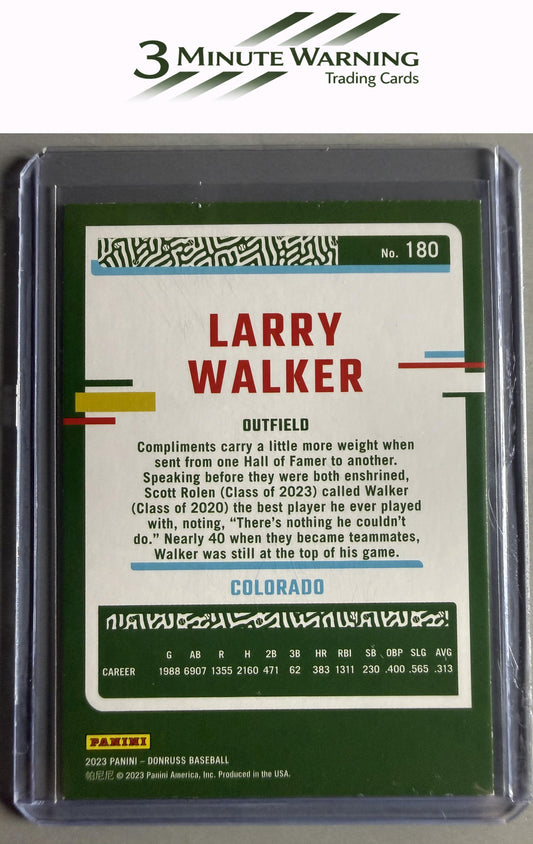2023 Donruss #180 Larry Walker Holo Carolina Blue