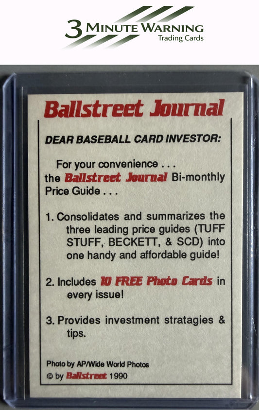 1990 Ballstreet Journal #NNO Nolan Ryan