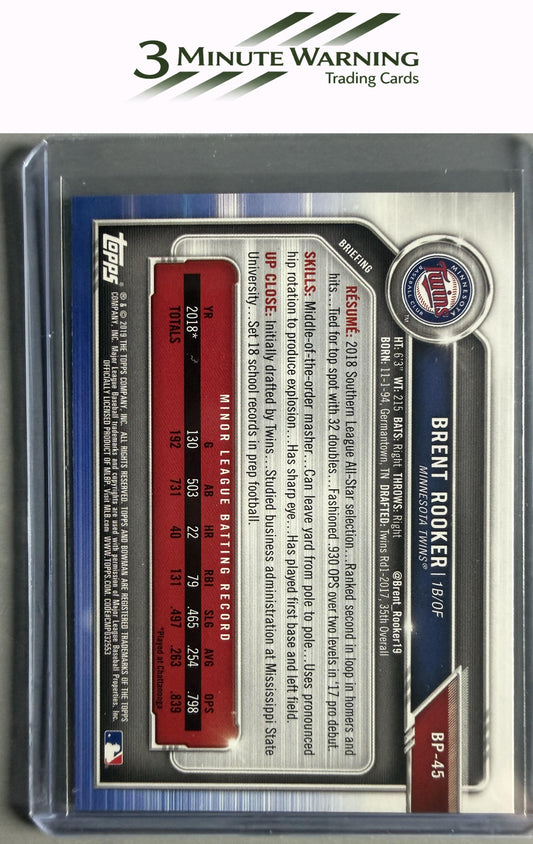 2019 Bowman #BP-45 Brent Rooker Prospects Camo