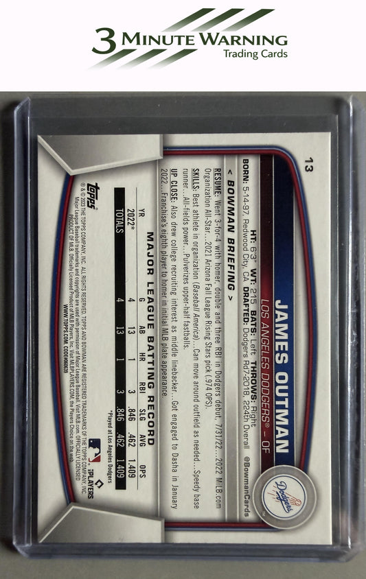 2023 Bowman #13 James Outman