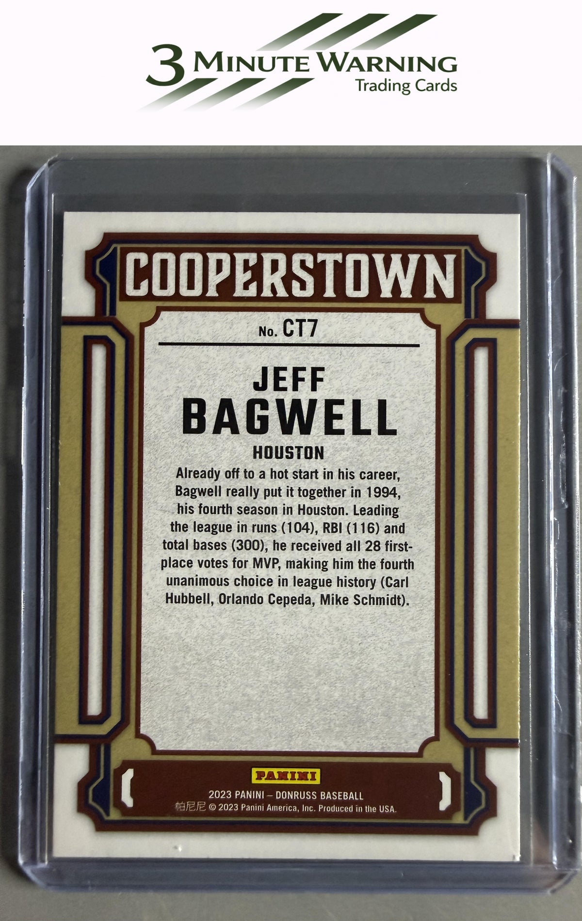 2023 Donruss #CT7 Jeff Bagwell Cooperstown Pink Fireworks
