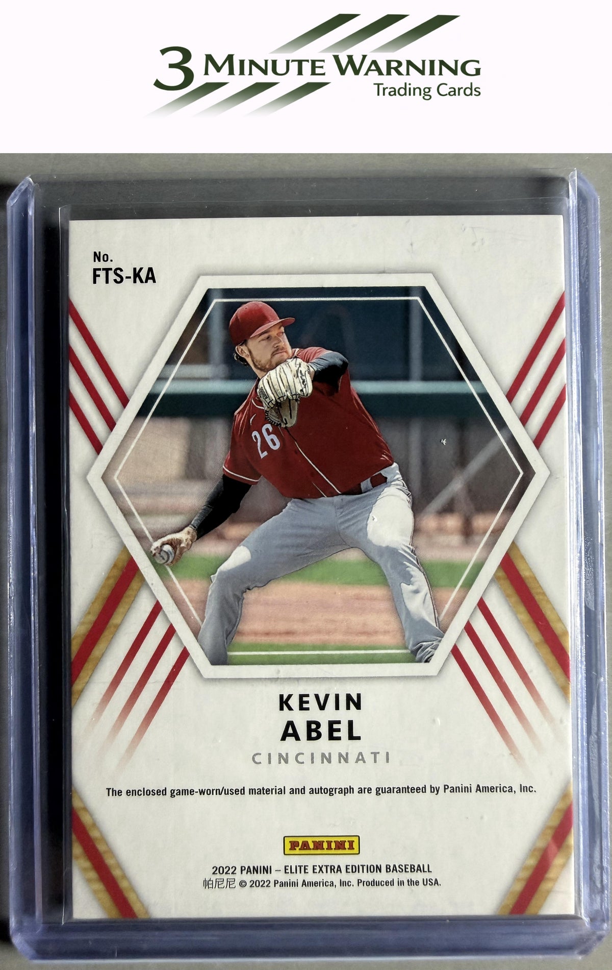 2022 Panini Elite Extra Edition #FTS-KA Kevin Abel Future Threads Signatures