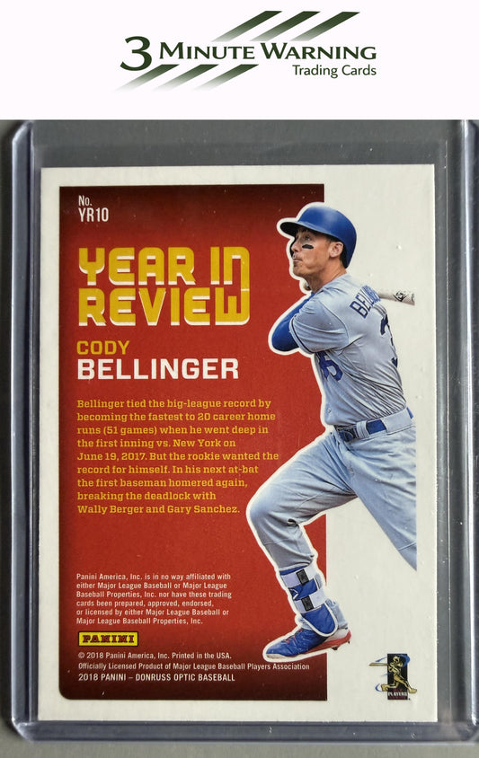 2018 Donruss Optic #YR10 Cody Bellinger Year in Review