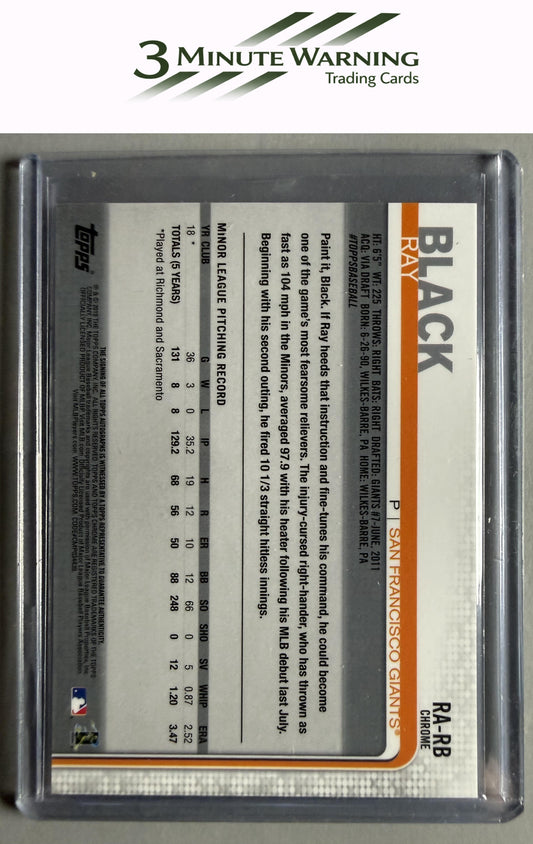 2019 Topps Chrome #RA-RB Ray Black Rookie Autographs