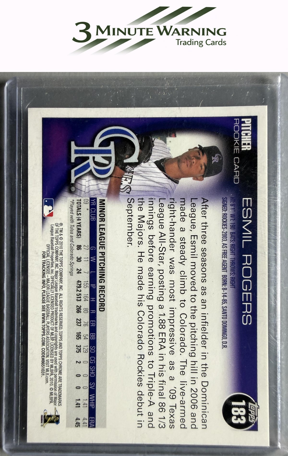 2010 Topps Chrome #183 Esmil Rogers Rookie Autographs