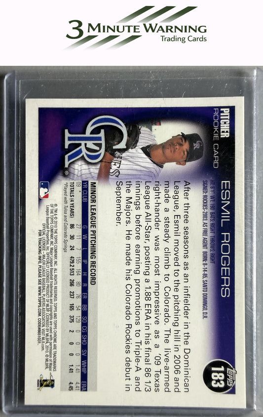 2010 Topps Chrome #183 Esmil Rogers Rookie Autographs