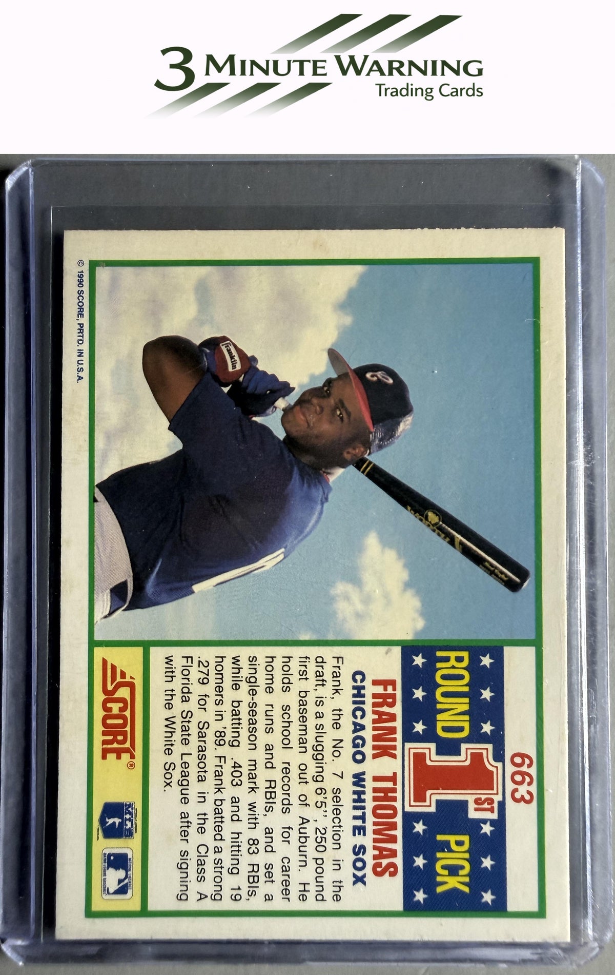 1990 Score #663 Frank Thomas