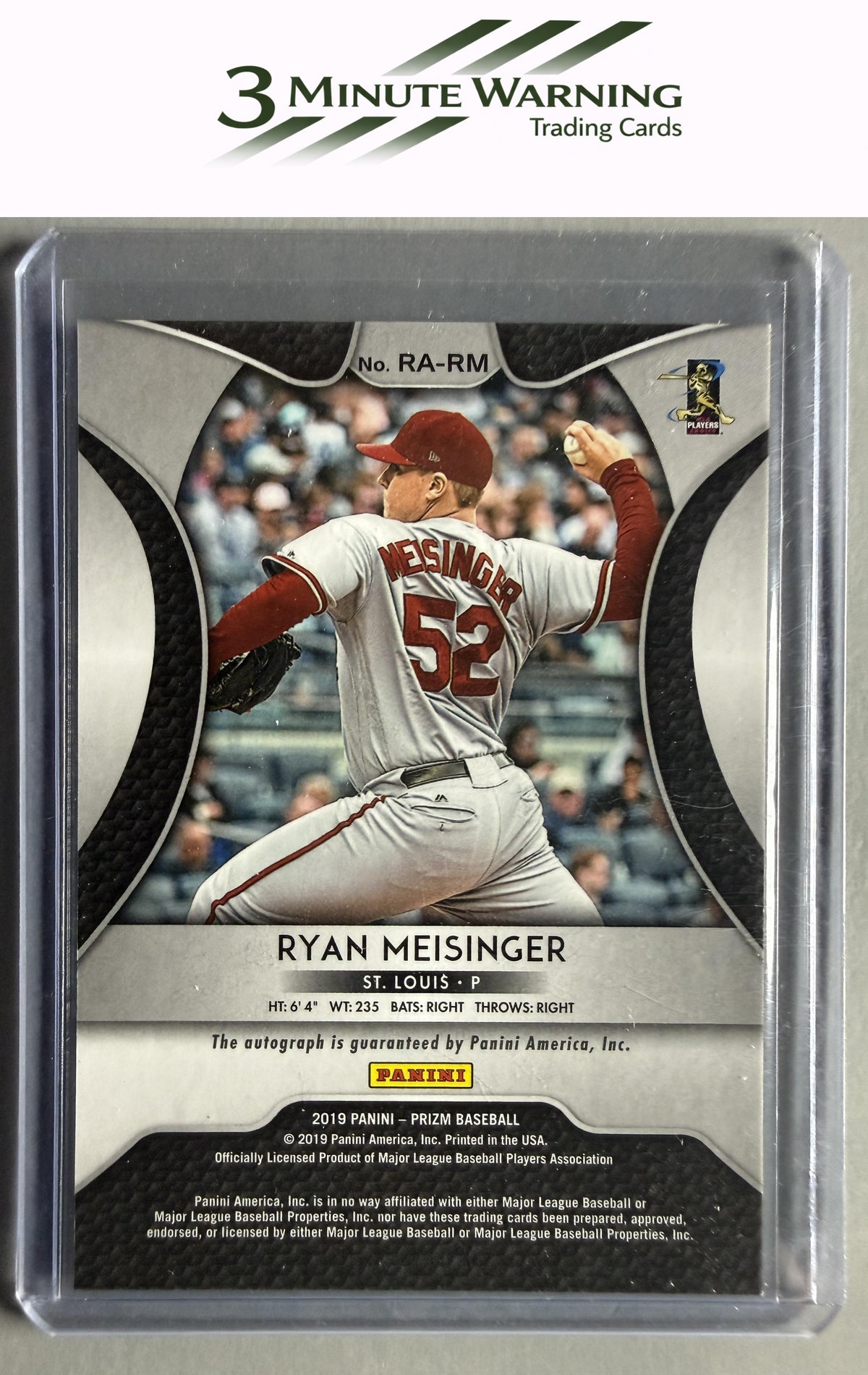 2019 Panini Prizm #RA-RM Ryan Meisinger Rookie Autographs Prizm