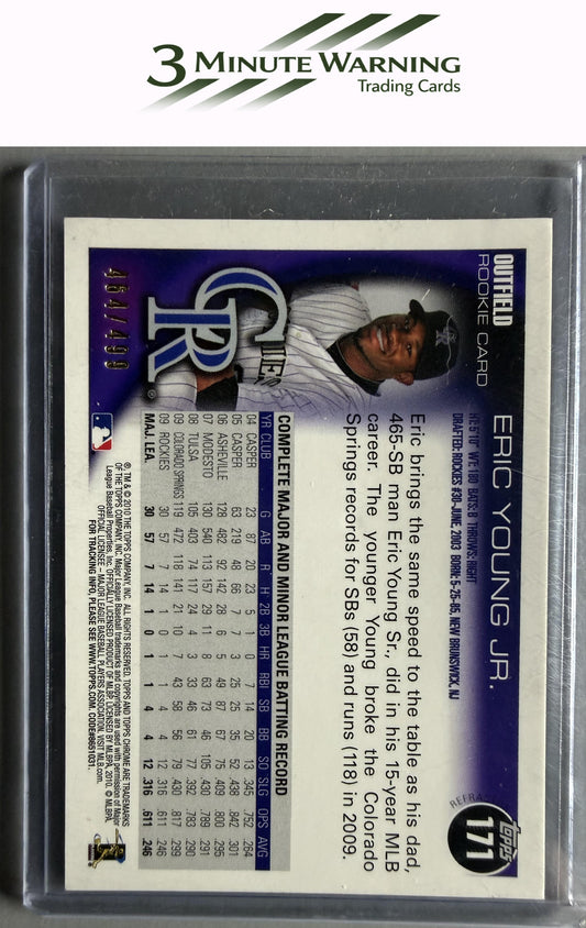 2010 Topps Chrome #171 Eric Young Jr. Rookie Autographs Refractor #/499