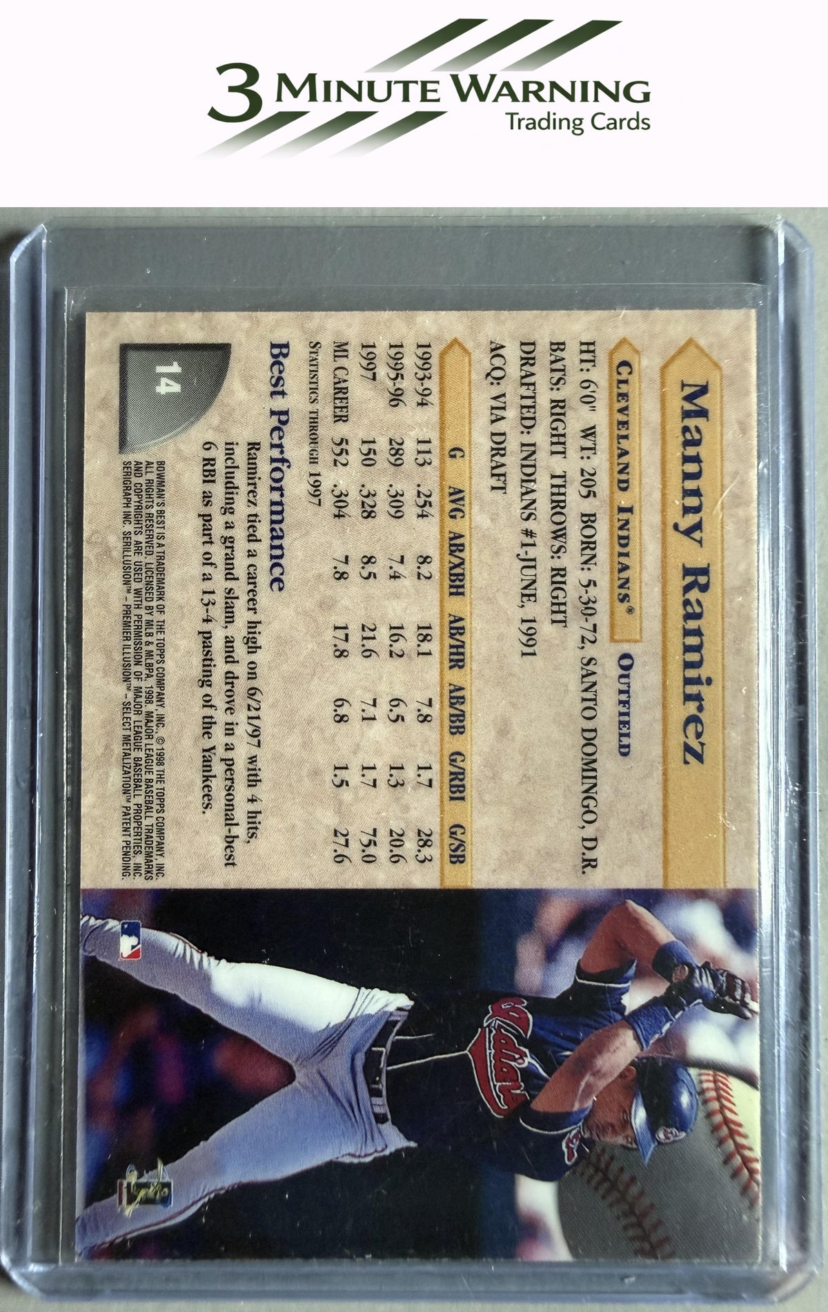 1998 Bowman's Best #14 Manny Ramirez