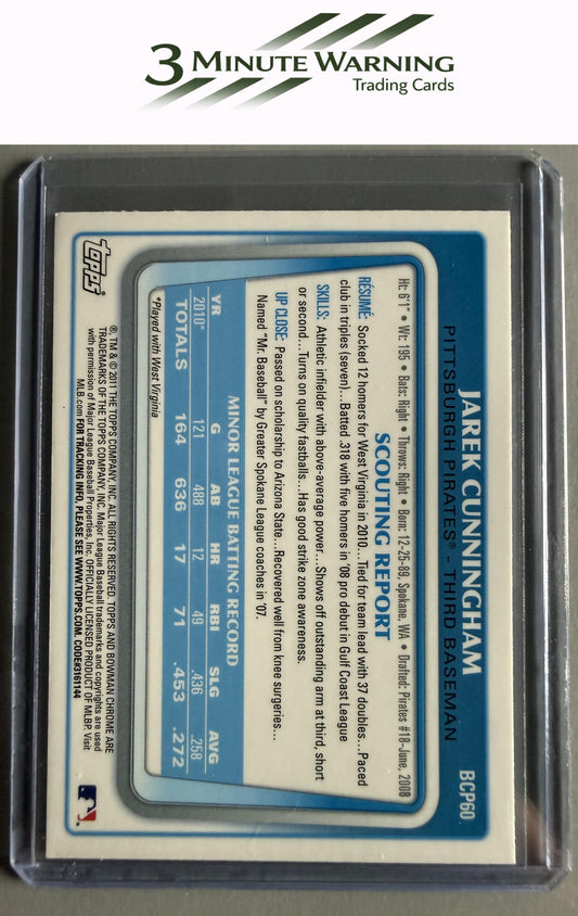 2011 Bowman #BP60 Jarek Cunningham Prospects