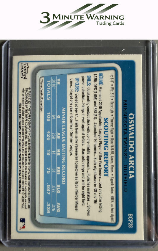 2011 Bowman #BCP28 Oswaldo Arcia Chrome Prospects