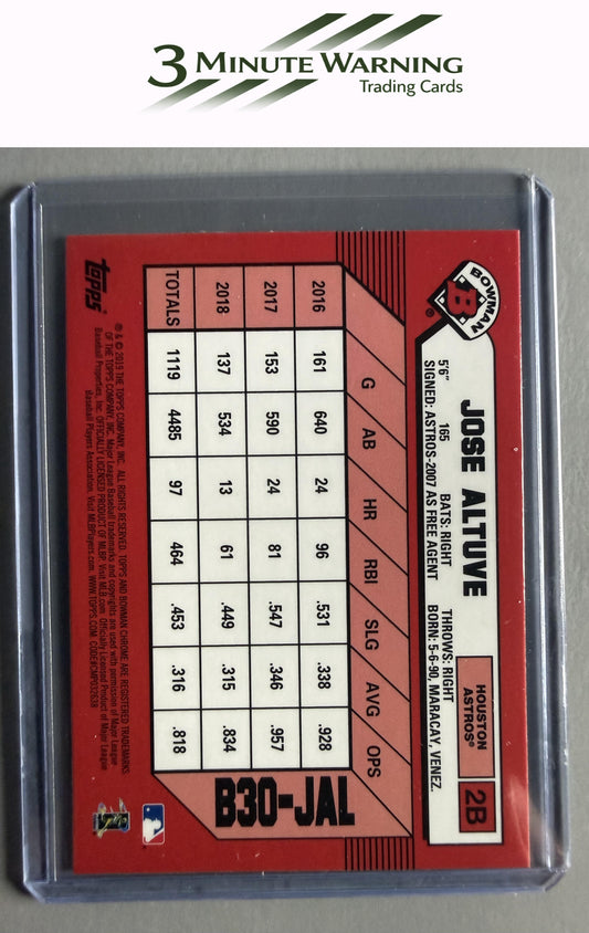 2019 Bowman #B30-JAL Jose Altuve 30th Anniversary Bowman