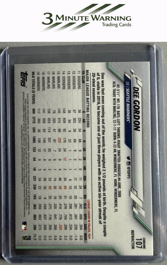2020 Topps Chrome #107 Dee Gordon Refractor