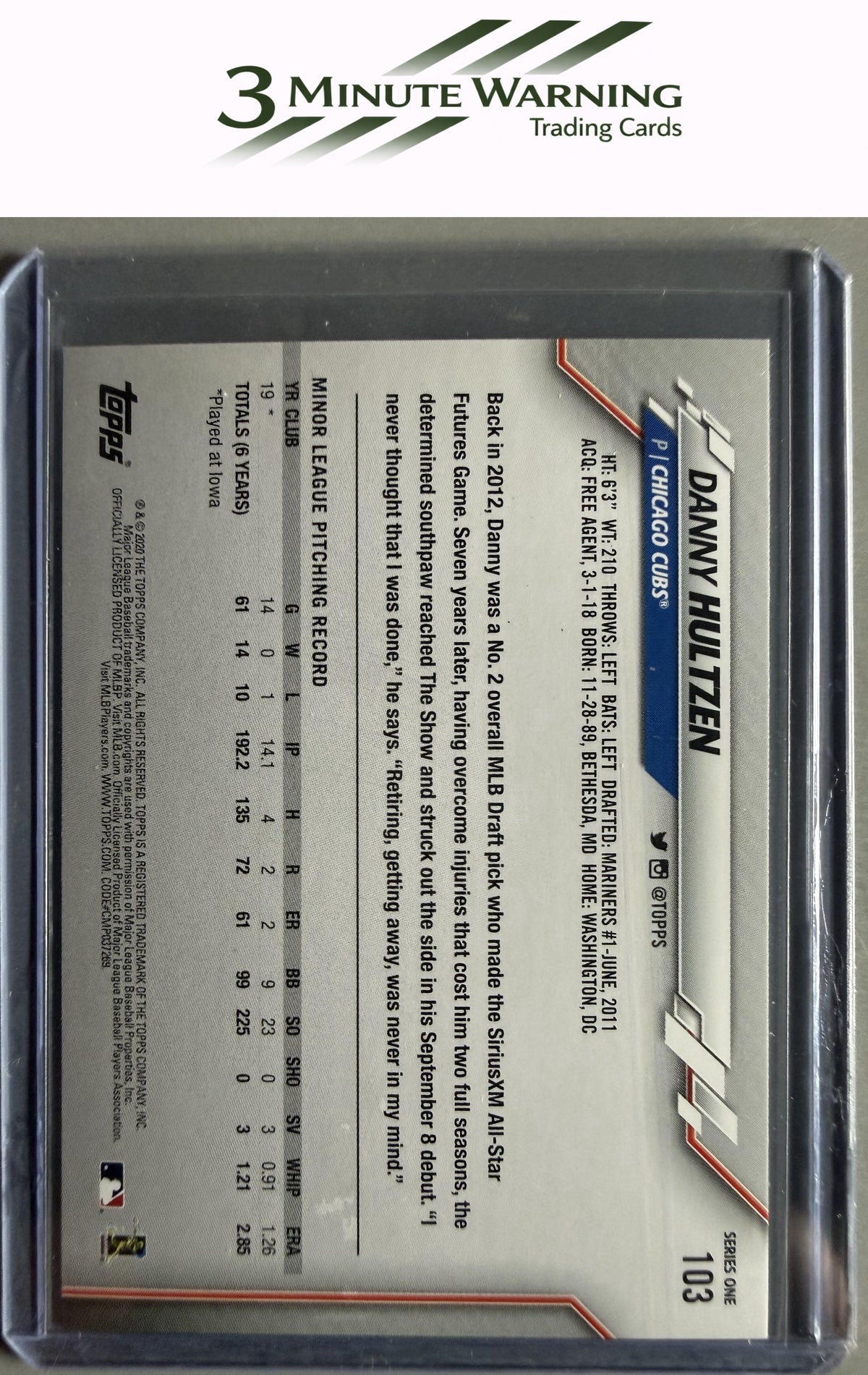 2020 Topps #103 Danny Hultzen