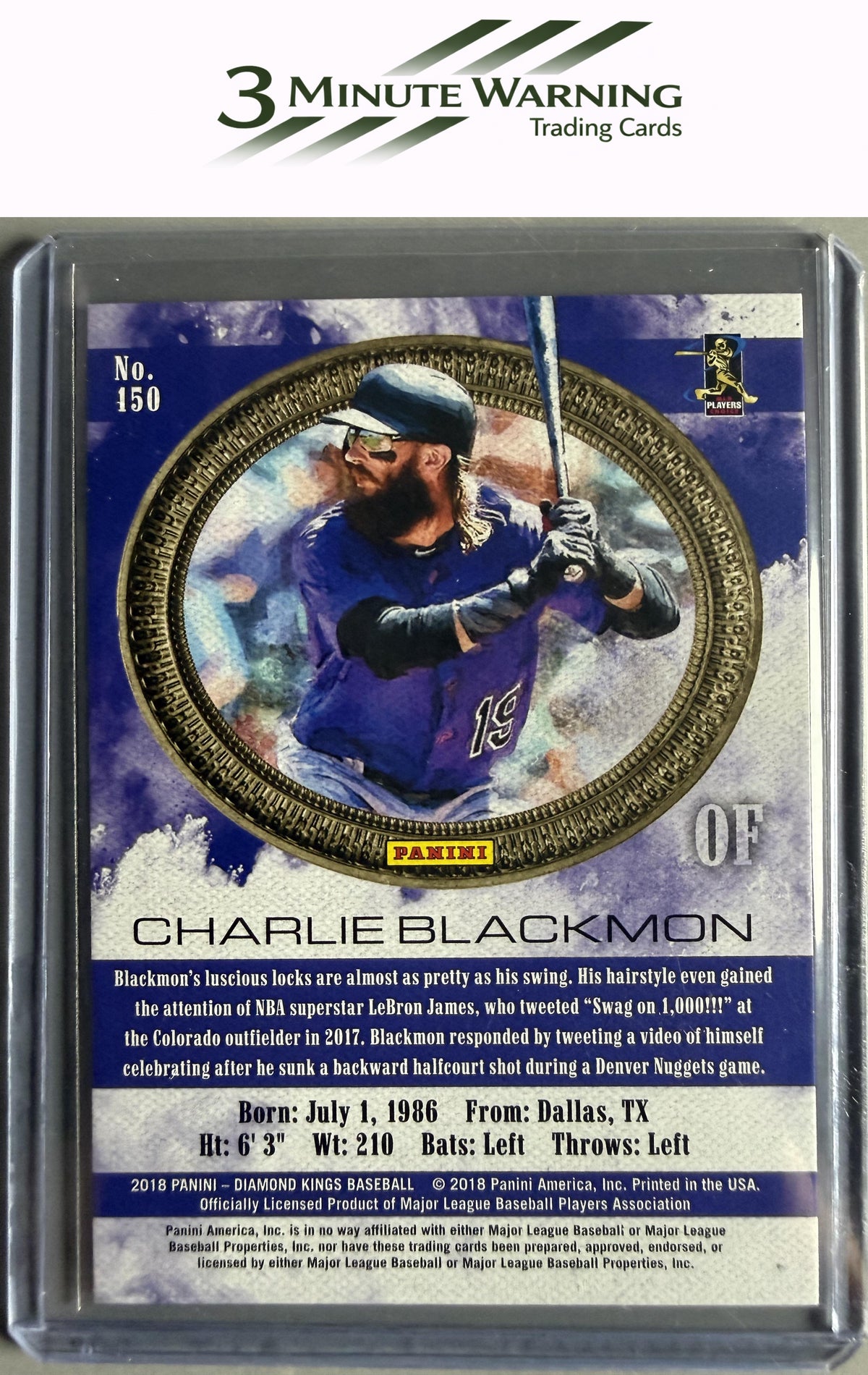 2018 Panini Diamond Kings #150 Charlie Blackmon Framed Red