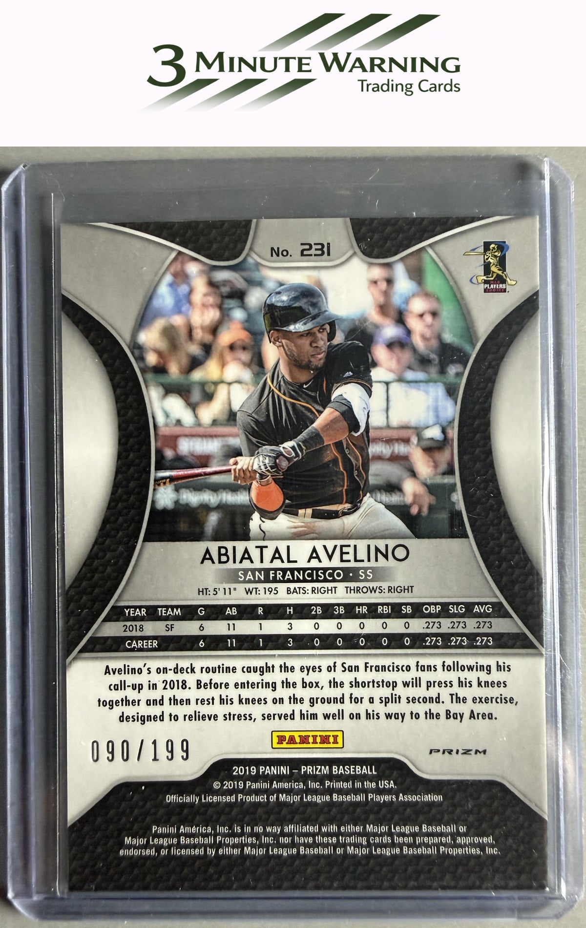 2019 Panini Prizm #231 Abiatal Avelino Lime Green Donut Circles Prizm #/199