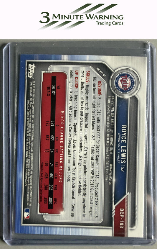 2019 Bowman #BCP-103 Royce Lewis Chrome Prospects