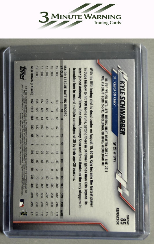 2020 Topps Chrome #85 Kyle Schwarber Refractor