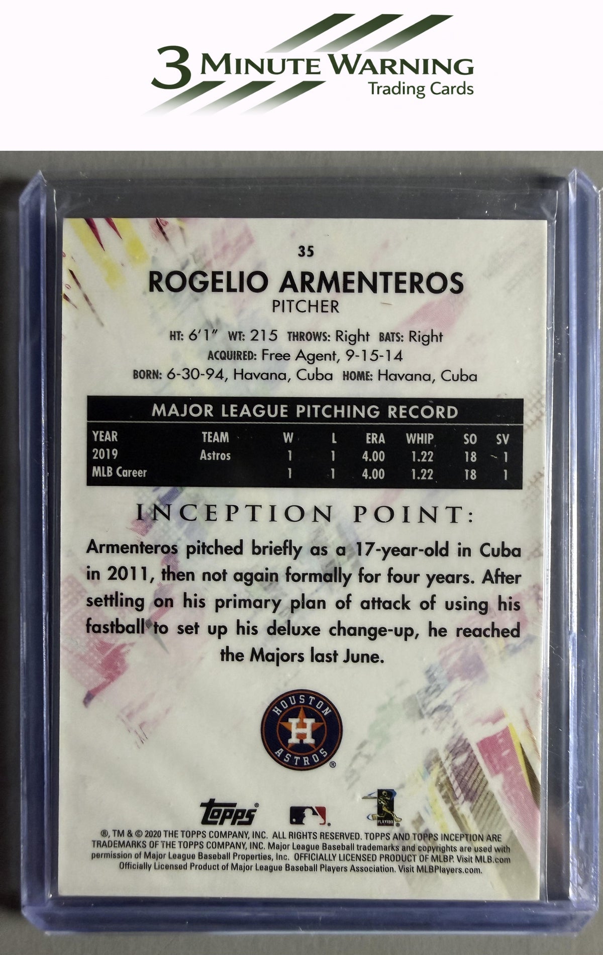 2020 Topps Inception #35 Rogelio Armenteros Green