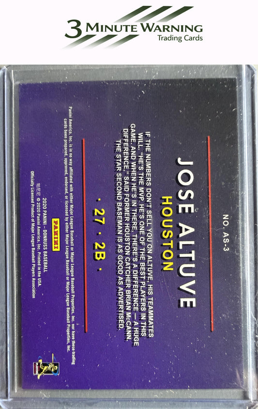 2020 Donruss #AS-3 Jose Altuve As Seen #/999