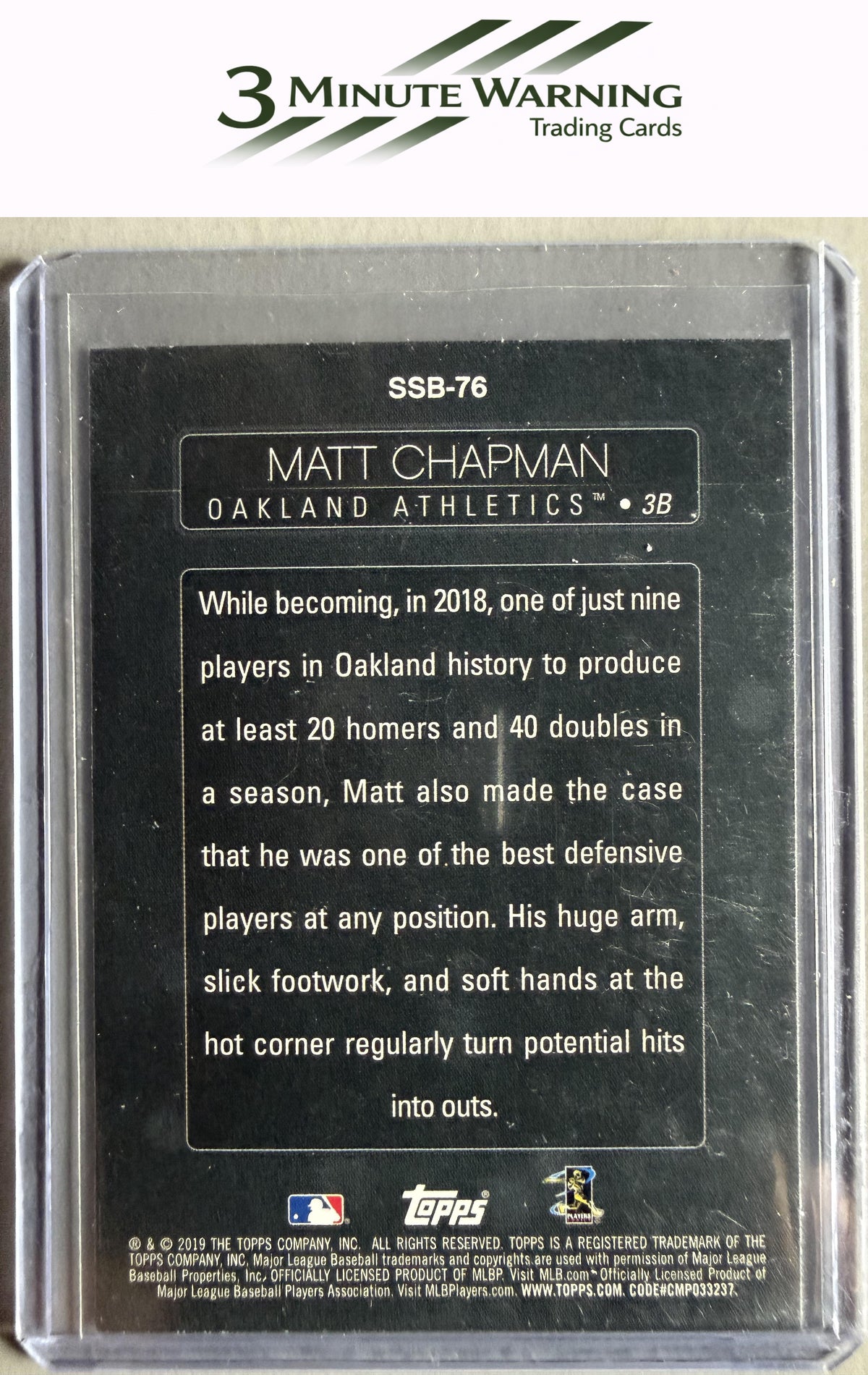 2019 Topps #SSB-76 Matt Chapman Stars of the Game