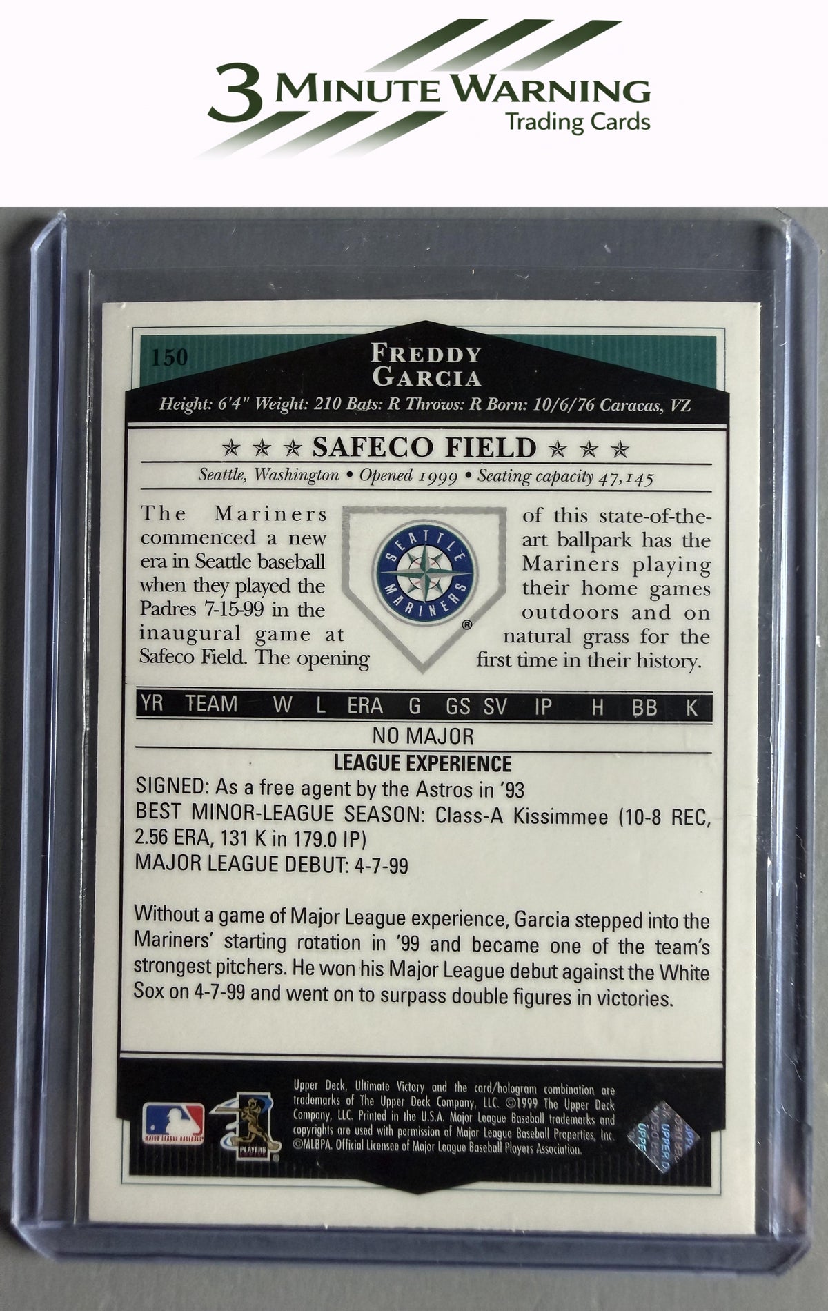 1999 Upper Deck Ultimate Victory #150 Freddy Garcia