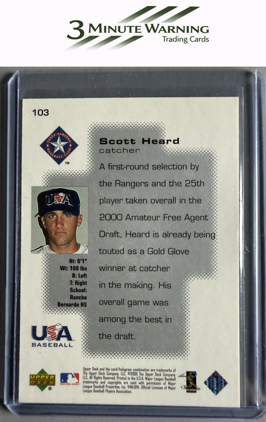 2000 Upper Deck Pros & Prospects #103 Scott Heard #/1350