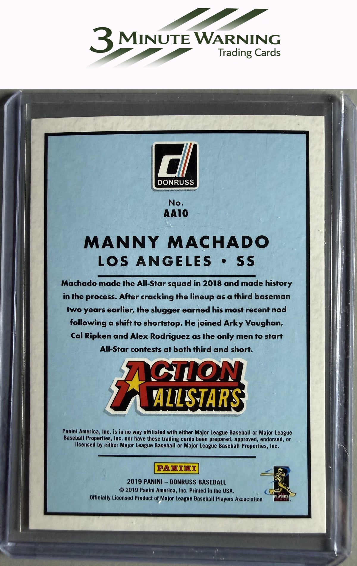 2019 Donruss #AA10 Manny Machado Action All-Stars Pink Fireworks