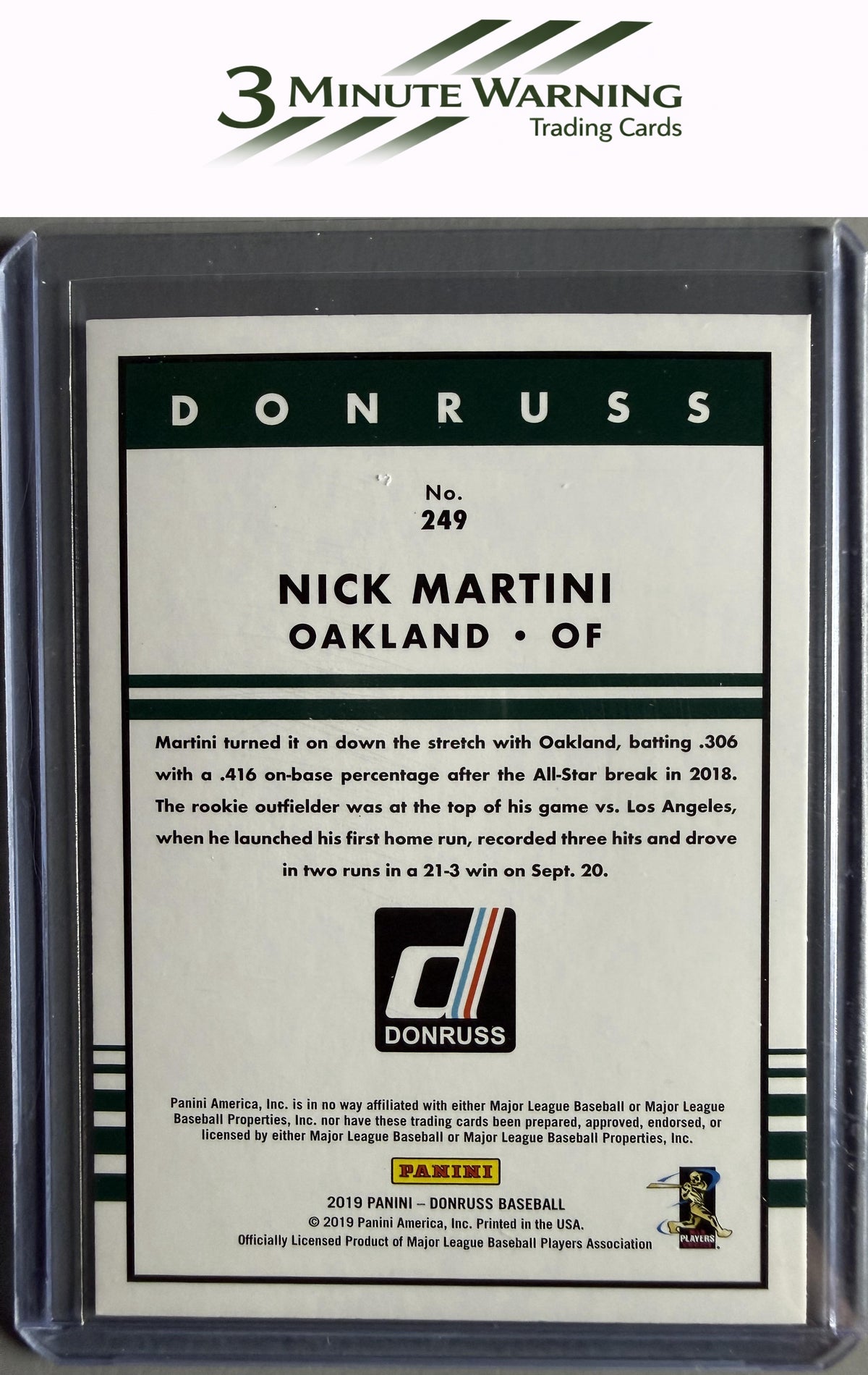2019 Donruss #249 Nick Martini Holo Pink