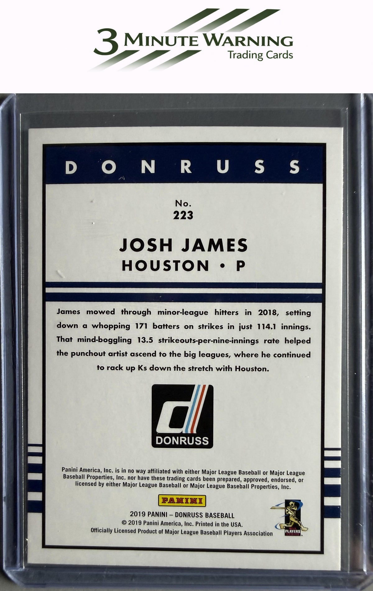 2019 Donruss #223 Josh James Holo Pink