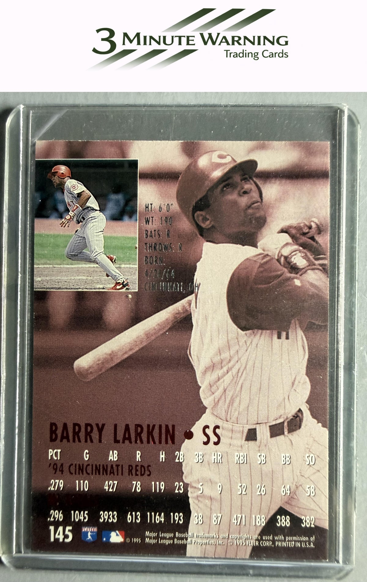 1995 Ultra #145 Barry Larkin Gold Medallion