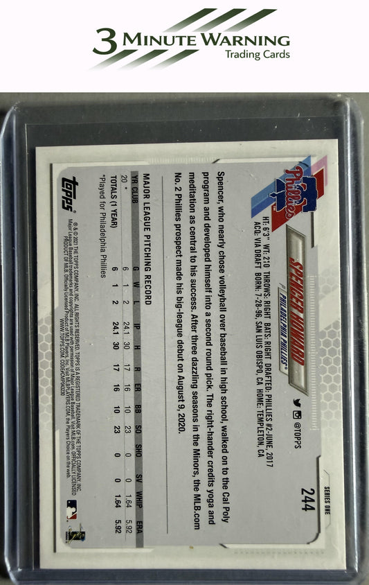 2021 Topps #244c Spencer Howard : Pitching, pinstripe uniform
