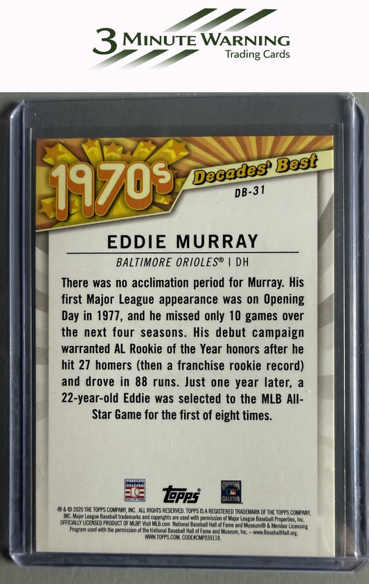 2020 Topps #DB-31 Eddie Murray Decades' Best Blue (Series Two)