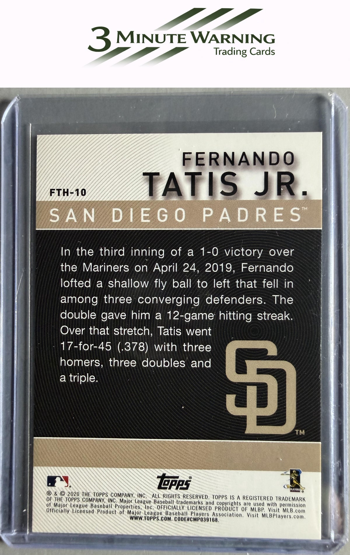 2020 Topps #FTH-10 Fernando Tatis Jr. Fernando Tatis Jr. Highlights