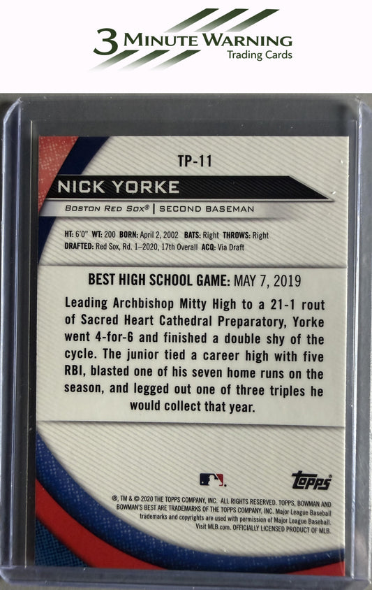 2020 Bowman's Best #TP-11 Nick Yorke Top Prospects