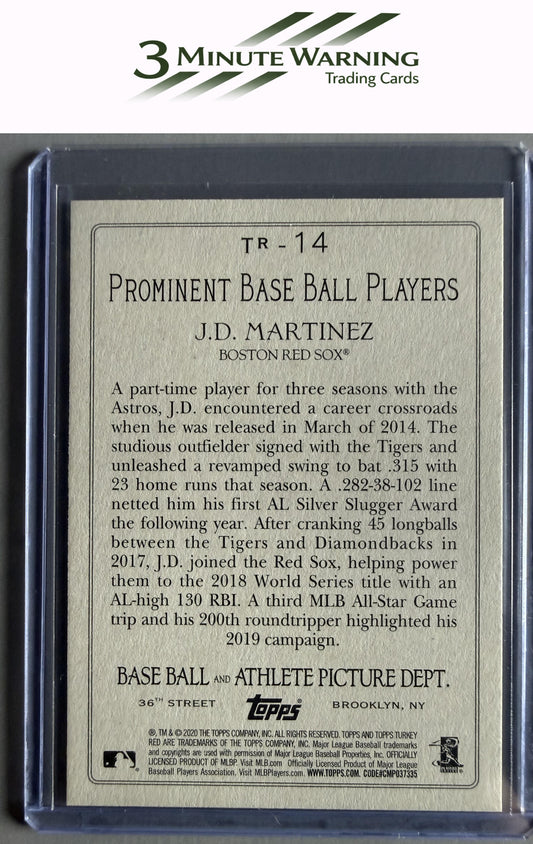 2020 Topps #TR-14 J.D. Martinez Turkey Red 2020 (Series 1)