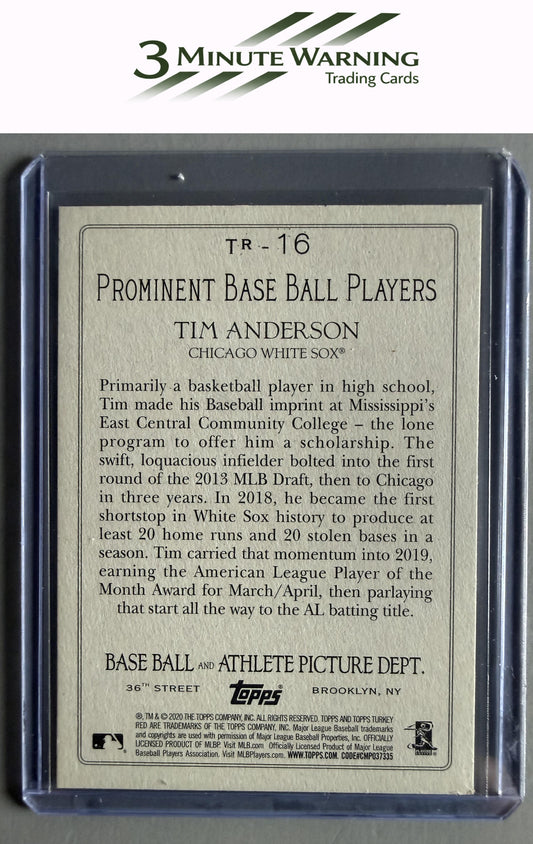 2020 Topps #TR-16 Tim Anderson Turkey Red 2020 (Series 1)