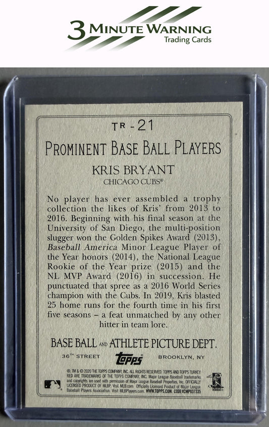 2020 Topps #TR-21 Kris Bryant Turkey Red 2020 (Series 1)