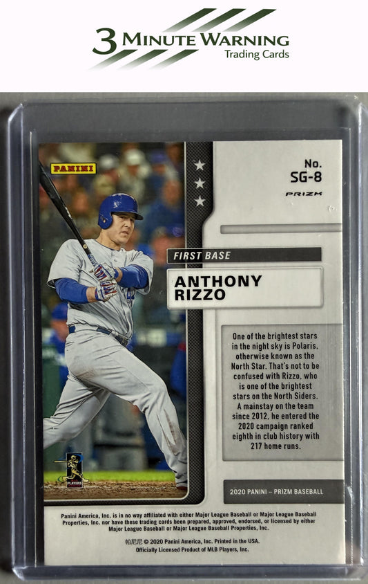 2020 Panini Prizm #SG-8 Anthony Rizzo Star Gazing Red, White, and Blue Prizm