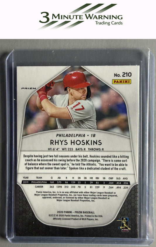 2020 Panini Prizm #210 Rhys Hoskins Red, White and Blue Prizm